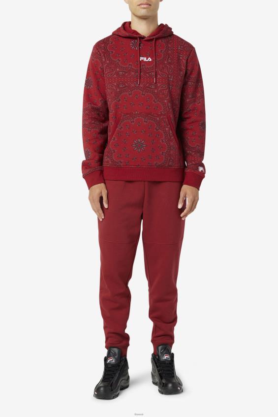 rabarberi/bandaani trükk FILA rabarberi/bandaani mustriga seneca hoodie fila L080L522