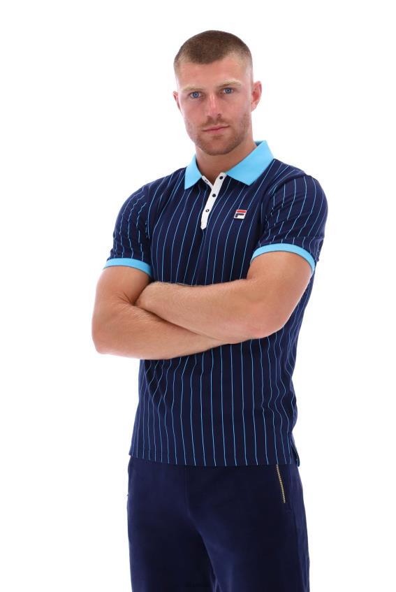 FILA bb1 klassikaline vintage fila triibuline polo L080L3316