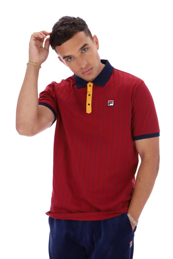 FILA bb1 klassikaline vintage triibuline fila polo L080L3216