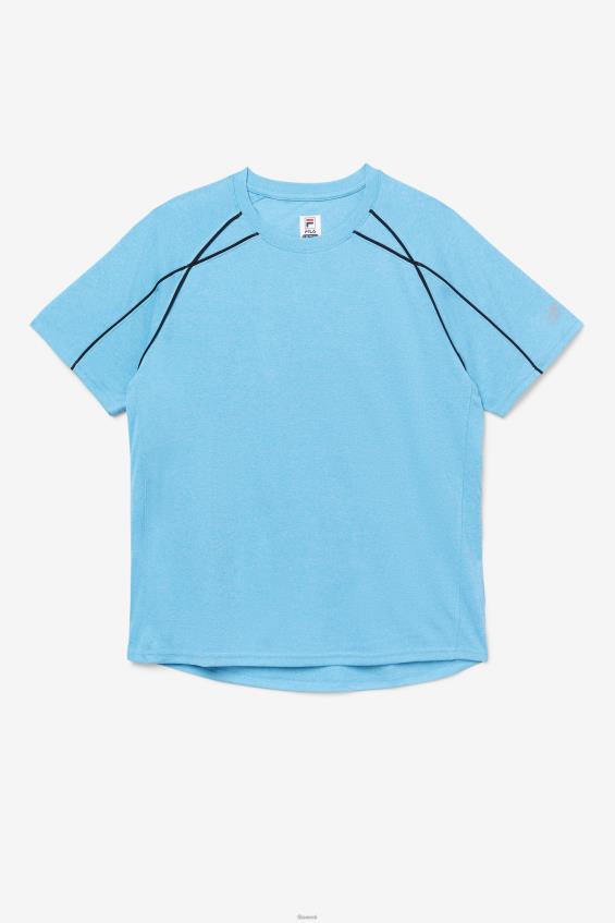 kariibi mere kanarbik/must FILA fila pickleball lühikeste varrukatega crew kariibi mere kanarbik/must L080L1111