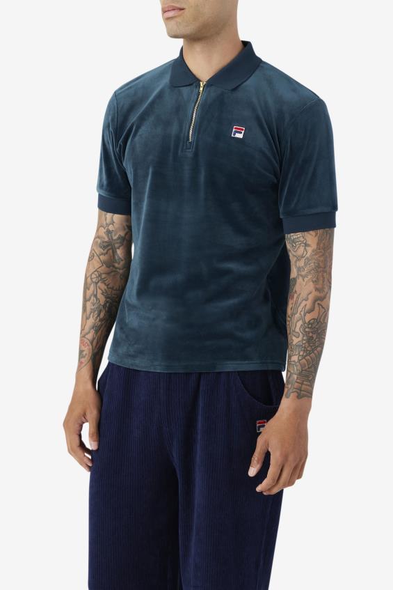 sinine FILA teal fila devon veluur polo L080L411