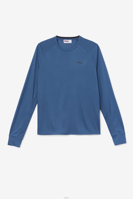 majoolika sinine/must FILA fila jazam pikkade varrukatega crew majolica sinine/must L080L247