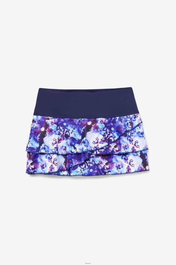 mereväe print/merevägi FILA fila Navy print/navy pickleball astmeline trükitud skort L080L2044