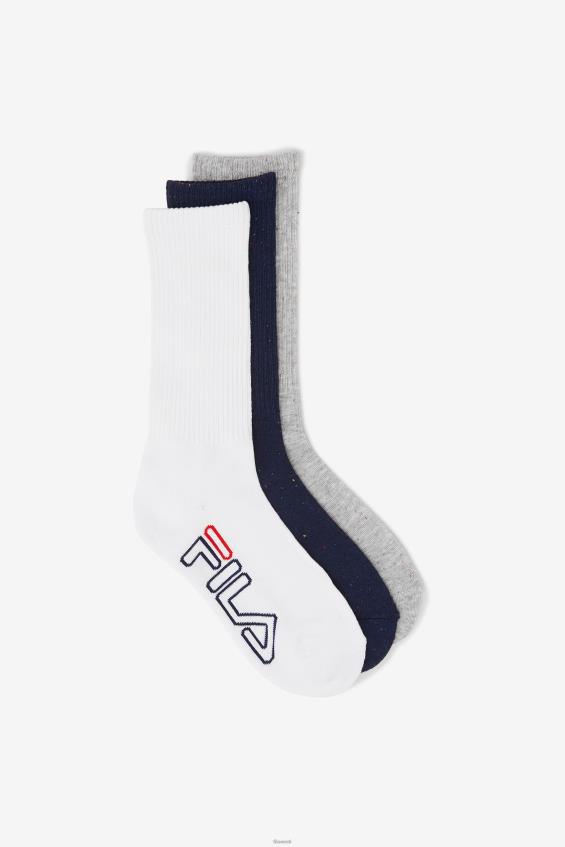 merevägi FILA fila navy naiste täpilise triibuga crew sokk 3-pakk L080L1018